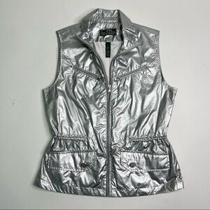 Lauren Active Ralph Lauren Performance Silver Metallic Drawstring Waist Vest
